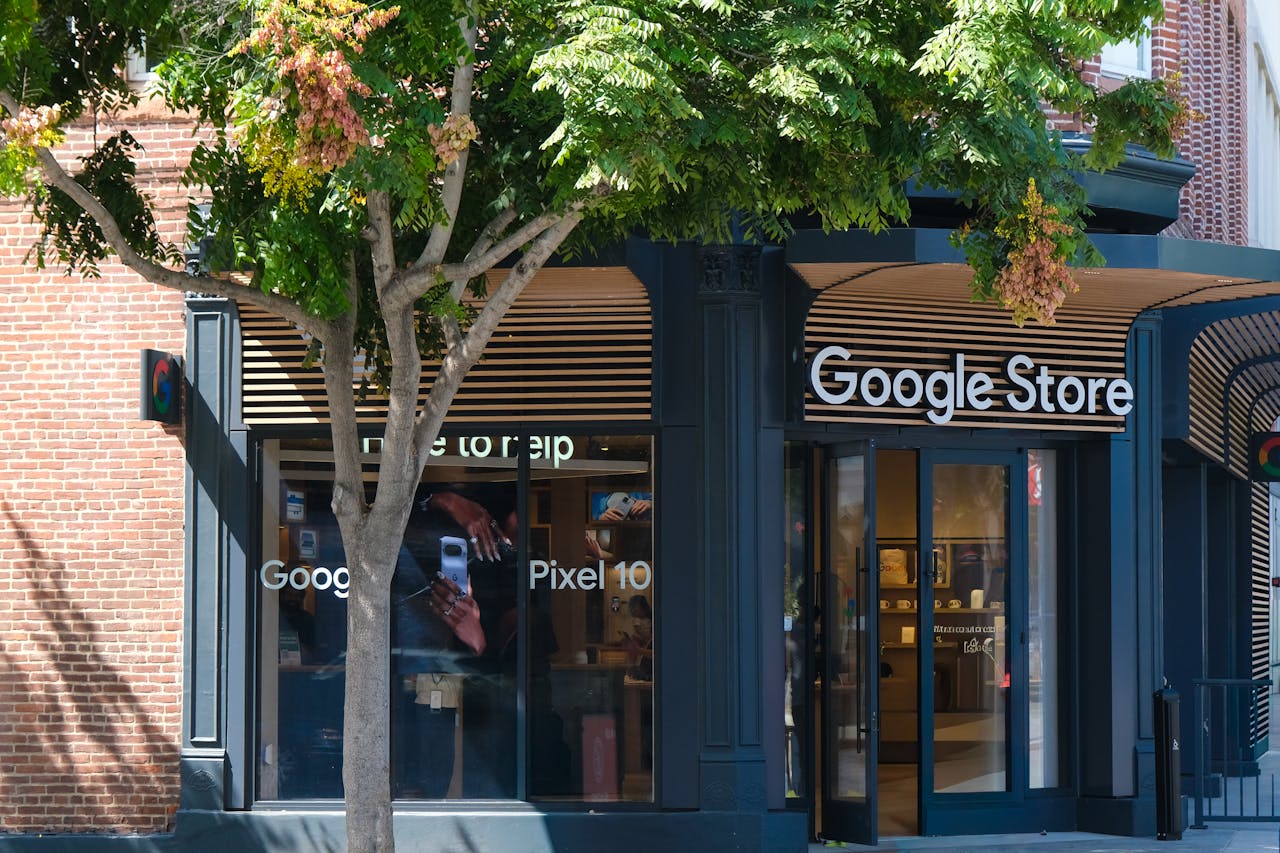 services-04 Google Store entrance in Los Angeles, showcasing trendy tech products and modern architecture.